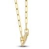 Thumbnail Image 1 of Shy Creation Diamond Paperclip Necklace 1/4 ct tw Round 14K Yellow Gold 18" SC55023560