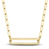 Thumbnail Image 2 of Shy Creation Diamond Paperclip Necklace 1/4 ct tw Round 14K Yellow Gold 18" SC55023560