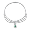Thumbnail Image 0 of Jared Atelier X Shy Pear-Shaped Natural Emerald & Diamond Necklace 27-5/8 ct tw 18K White Gold 17"