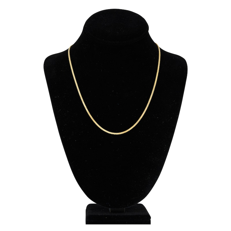 Solid Serpentine Chain Necklace 14K Yellow Gold 20" 2.07mm