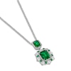 Thumbnail Image 0 of Natural Emerald Pendant Necklace 2-1/5 ct tw Diamonds 18K White Gold