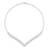 Thumbnail Image 0 of Diamond Necklace 6 ct tw Princess/Round 14K White Gold 19"