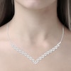 Thumbnail Image 1 of Diamond Necklace 6 ct tw Princess/Round 14K White Gold 19"